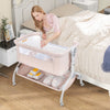 3-in-1 Baby Bassinet with Double-Lock Design and Adjustable Heights-Beige - Gallery View 1 of 11