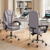 Big High Back Executive Chair with Linkage Armrests and Leather Padded Seat for Office-Gray - Gallery View 1 of 10