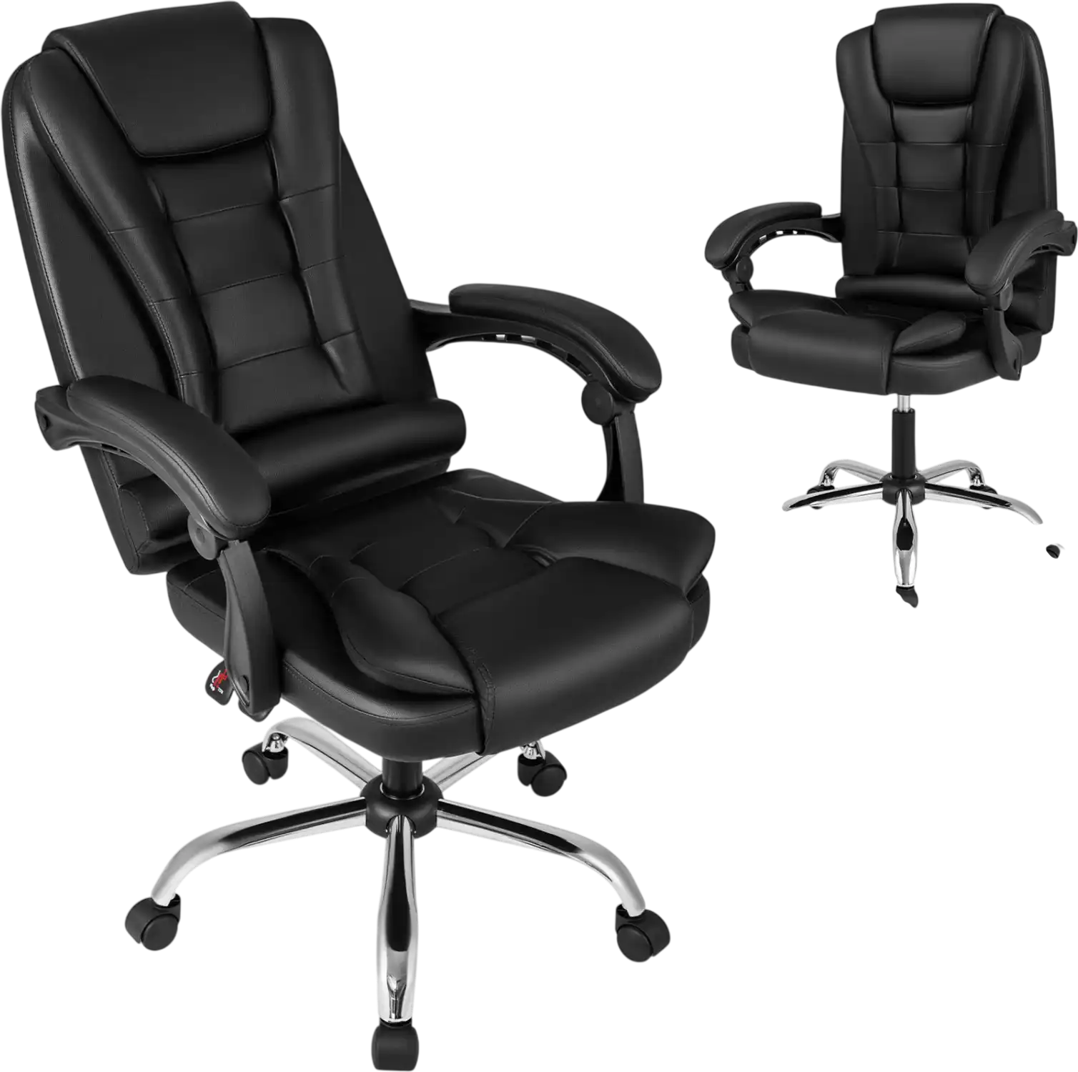 Costway Big High Back Executive Office Chair Leather Padded Seat Linkage Armrests 87312811 New