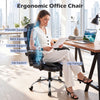 Ergonomic office chair with adjustable height, linkage armrests, and lumbar support for optimal comfort and relaxation.