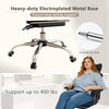 Heavy-duty electroplated metal base of the Big and Tall Executive Office Desk Chair supports up to 400 lbs for.