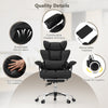 Close-up of the breathable mesh fabric and soft padded armrests of the Big and Tall Executive Office Desk Chair in.