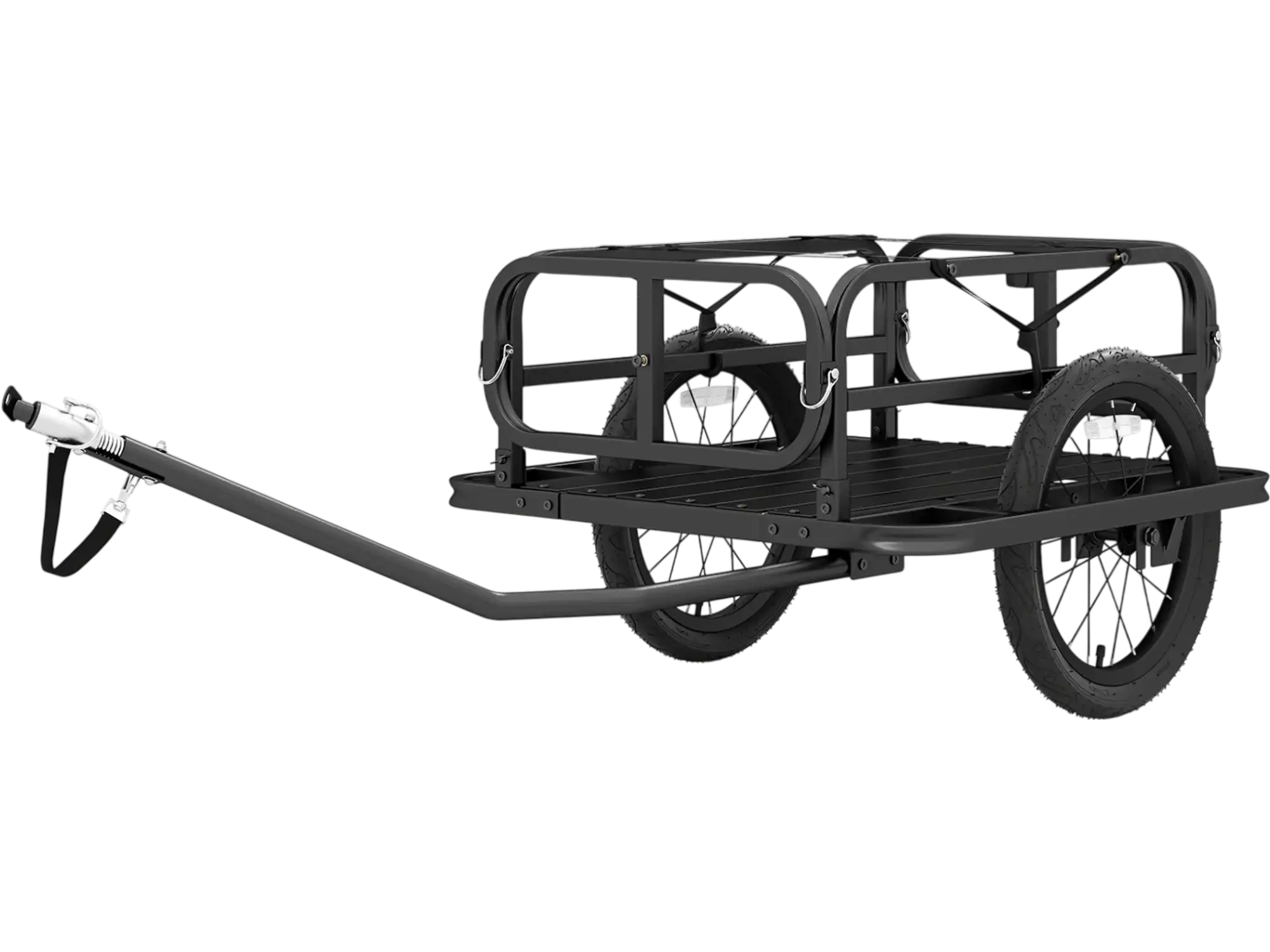 Costway Heavy-Duty Bike Cargo Trailer Bicycle Wagon Cart w/ Universal Hitch 99126765 New