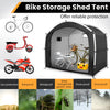 Bike storage shed tent for up to 5 bikes, made of waterproof 210D Oxford fabric, offering all-weather protection.