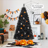 6/7/8 Feet Black Artificial Halloween Christmas Tree with PVC Branch Tips and 210/320/450 Cool White LED Lights-M - Gallery View 1 of 10