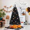 6/7/8 Feet Black Artificial Halloween Christmas Tree with PVC Branch Tips and 210/320/450 Cool White LED Lights-S - Gallery View 1 of 10