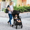 One-Hand Folding Portable Lightweight Baby Stroller with Aluminum Frame-Black - Gallery View 1 of 11