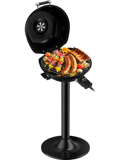 Costway 1600W Portable Electric BBQ Grill Removable Non-Stick Rack 23987156 New