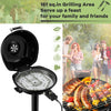 Portable electric BBQ grill with removable non-stick rack, 1600W, ideal for outdoor parties and easy cleaning.