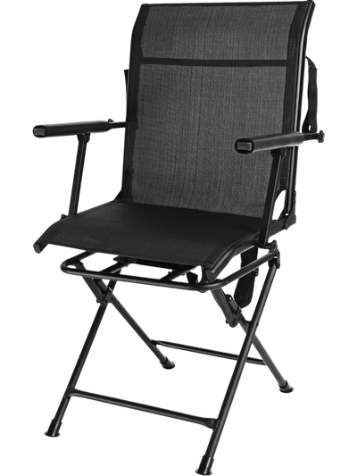 Costway Foldable 360° Swivel Patio Camping Chair Mesh Back Armrest 98520743 New