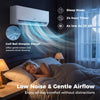 Blast Pro 20000 BTU mini split AC with heat pump, featuring low noise operation and gentle airflow for peaceful comfort.