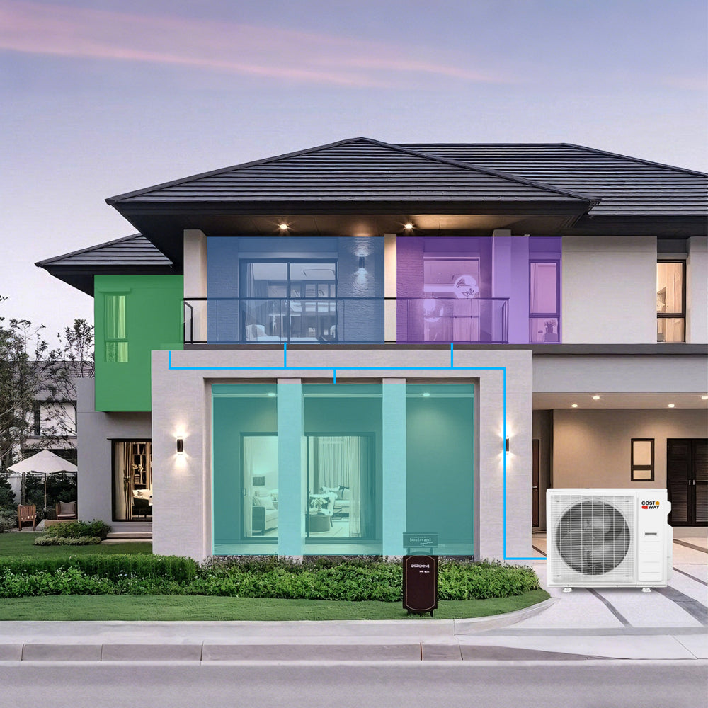 Blast Pro 38000 BTU 3 Zone 20 SEER2 Mini Split AC with Heat Pump 9K + 12K + 18K - Gallery View 1 of 11
