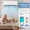 Wifi-enabled mini split air conditioner with remote and app control, featuring 9000 BTU and 7 modes for year-round.