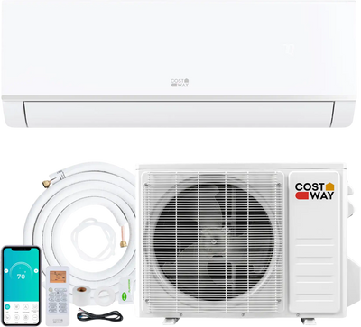 Costway Blast Pro 9000 BTU 21 SEER2 WiFi Mini Split Air Conditioner Heater 208-230V 11106257 New