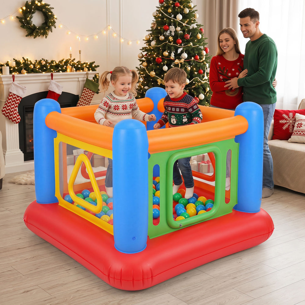 Blow Up Jumping House for Kids with Transparent Side Walls-Blue - Gallery View 1 of 10