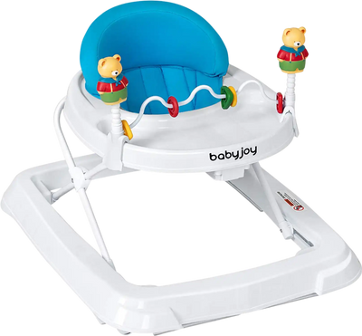 Costway Height Adjustable Folding Baby Walker High Back Padded Seat 36071894 New