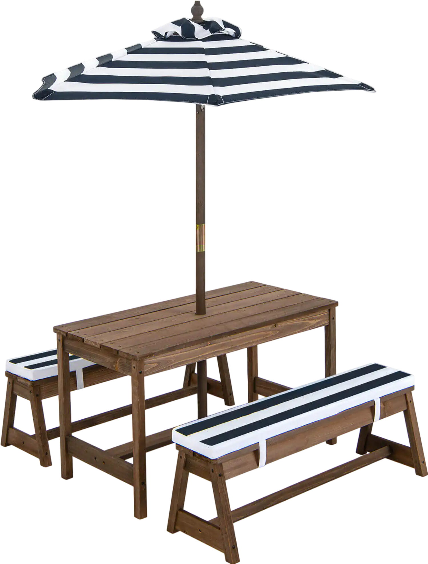 Costway Kids Picnic Table & Chairs w/ Cushions Height Adjustable Umbrella 97514832 New