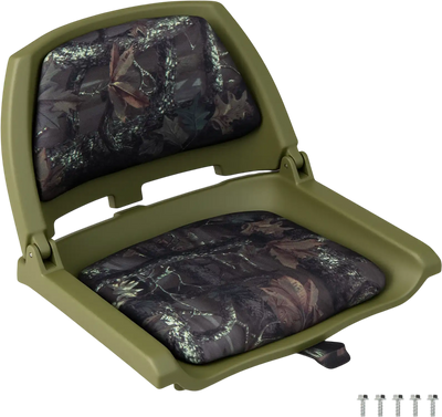 Costway Folding Low Back Boat Seat Marine-Grade PVC Chair 915637824 New