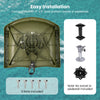 Folding low back boat chair base with 5" x 5" bolt pattern, includes 5 bolts for easy installation and secure seating.