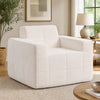 Boneless Single Sofa Chair Cloud Sofa with Terry Cloth Upholstery-Beige - Gallery View 1 of 10