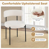 Costway Boucle Dining Chair with Curved Backrest Set of 4 New