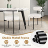 Costway Boucle Dining Chair with Curved Backrest Set of 4 New