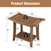 Waterproof bath stool with curved seat, HDPE material, and storage shelf, ideal for shower or vanity use.