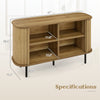 47-inch sideboard buffet cabinet in oak with adjustable shelves, ideal for kitchen or living room storage.