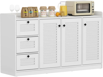 Costway Buffet Sideboard Cabinet 3-Door Storage 92445668 New