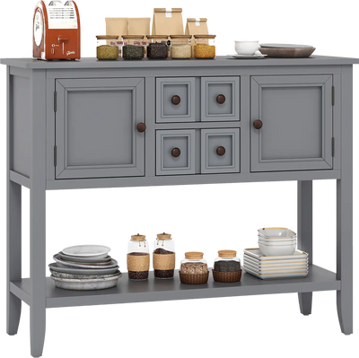 Costway Buffet Sideboard Cabinet 2 Doors 2 Drawers 20092108 New