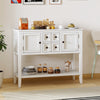 Buffet Sideboard Cabinet with 2 Doors and 2 Drawers-White - Gallery View 1 of 10