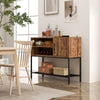 Buffet Sideboard Coffee Bar Cabinet with Power Outlets and USB Ports-Rustic Brown - Gallery View 1 of 10