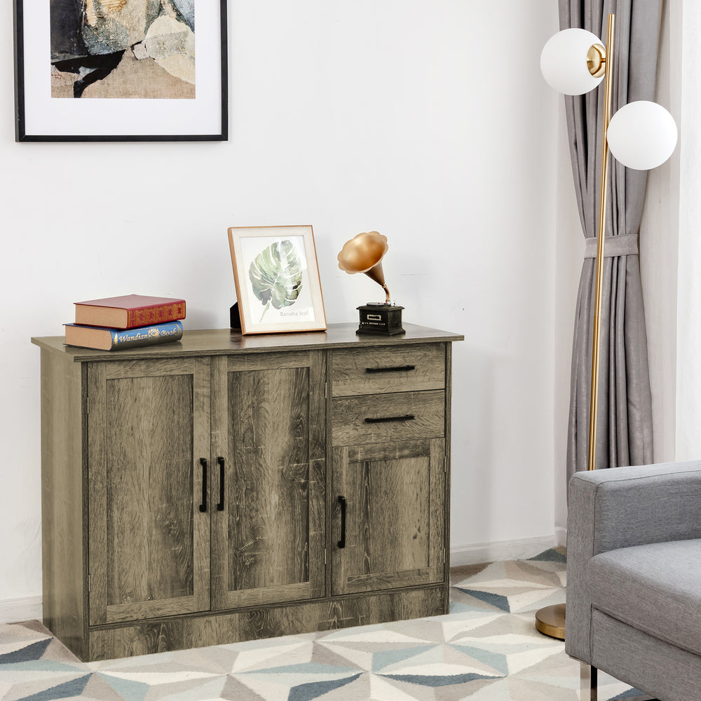Buffet storage cabinet in gray featuring a sleek design and anti-scratch surface, perfect for enhancing any living.
