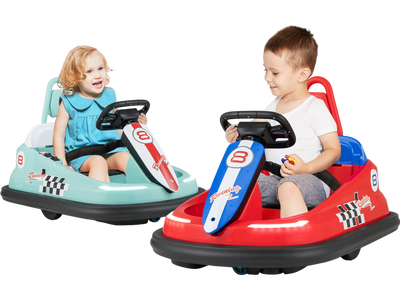 Costway 6V Kids Ride-On Bumper Car 360° Spinning Dual Motors Green 75681294 New