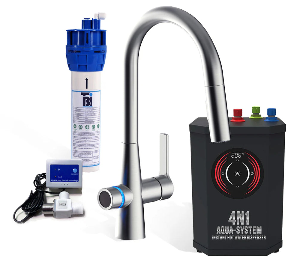 AquaNuTech 4N1 Aqua-System PLUS Contemporary Faucet with FL1000 Filtration System New