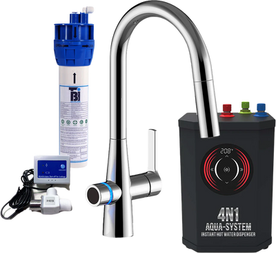 AquaNuTech 4N1 Aqua-System PLUS Contemporary Faucet with FL1000 Filtration System New