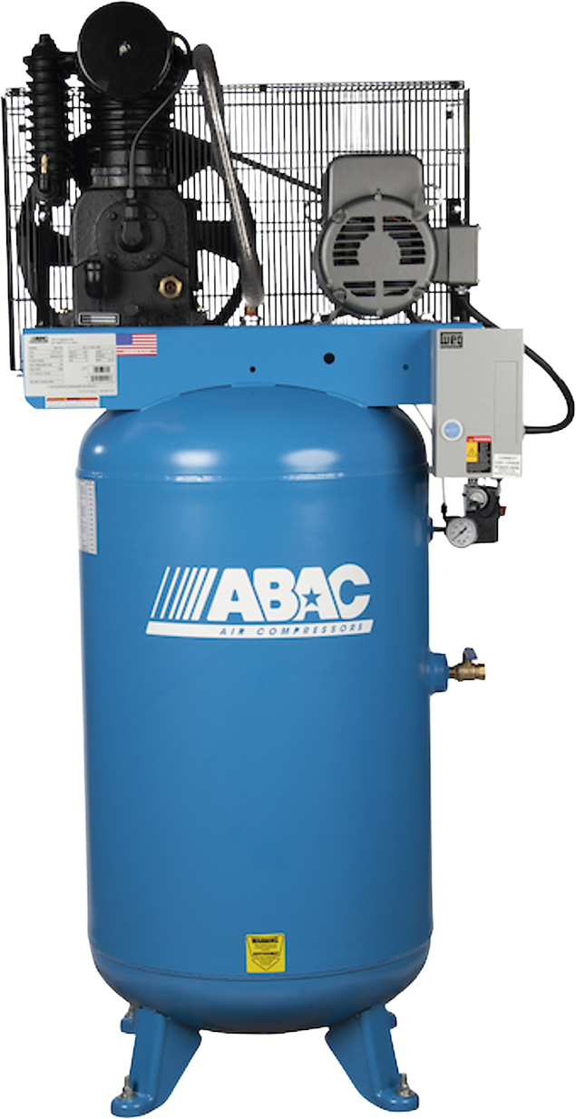 ABAC ABC7-2180VFF Air Compressor 7.5HP 80 Gal. Two-Stage Single Phase 230V Full Feature New