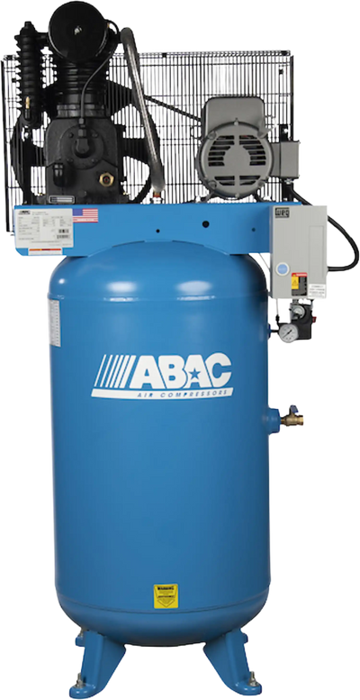ABAC ABC7-2180V Air Compressor 7.5HP 80 Gallon Two-Stage Single Phase 230V Ironman Series New