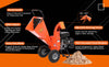 EFCUT C30 LITE Wood Chipper 3" Horizontal 7HP 212cc 4-stroke Gas-Powered 15:1 Reduction Ratio New