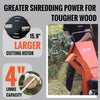 EFCUT C40E 4" Wood Chipper, Easy Key Start, 9HP 274cc Gas Powered Engine, 4 inch Max Branch Capacity, Heavy Duty Shredder Mulcher with Electric Start