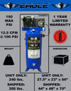 Eagle C4160V1 Air Compressor Upright 150 PSI 60 Gallon 12.5 CFM 5 HP Electric 208/230V New