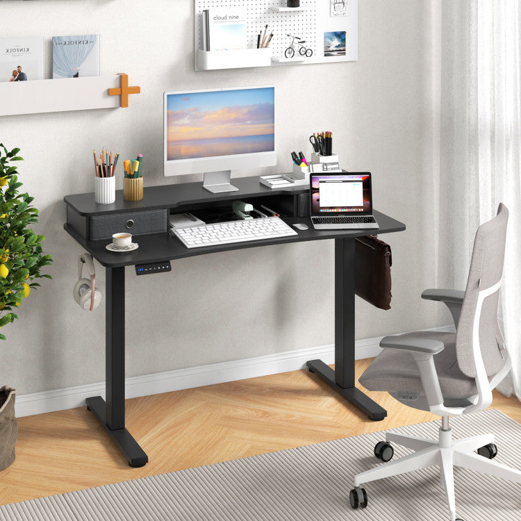 Costway Electric Standing Desk 48" x 24" Height Adjustable with 2 Drawers New