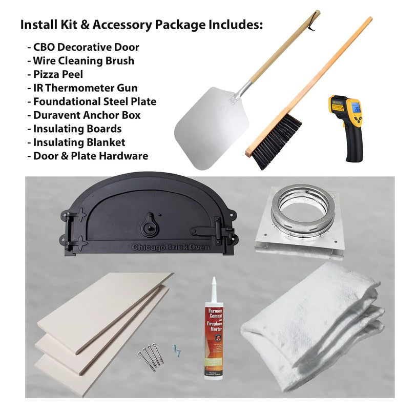Chicago Brick Oven CBO-750 DIY Wood Fired Pizza Oven Kit 38" x 28" Cooking Surface New
