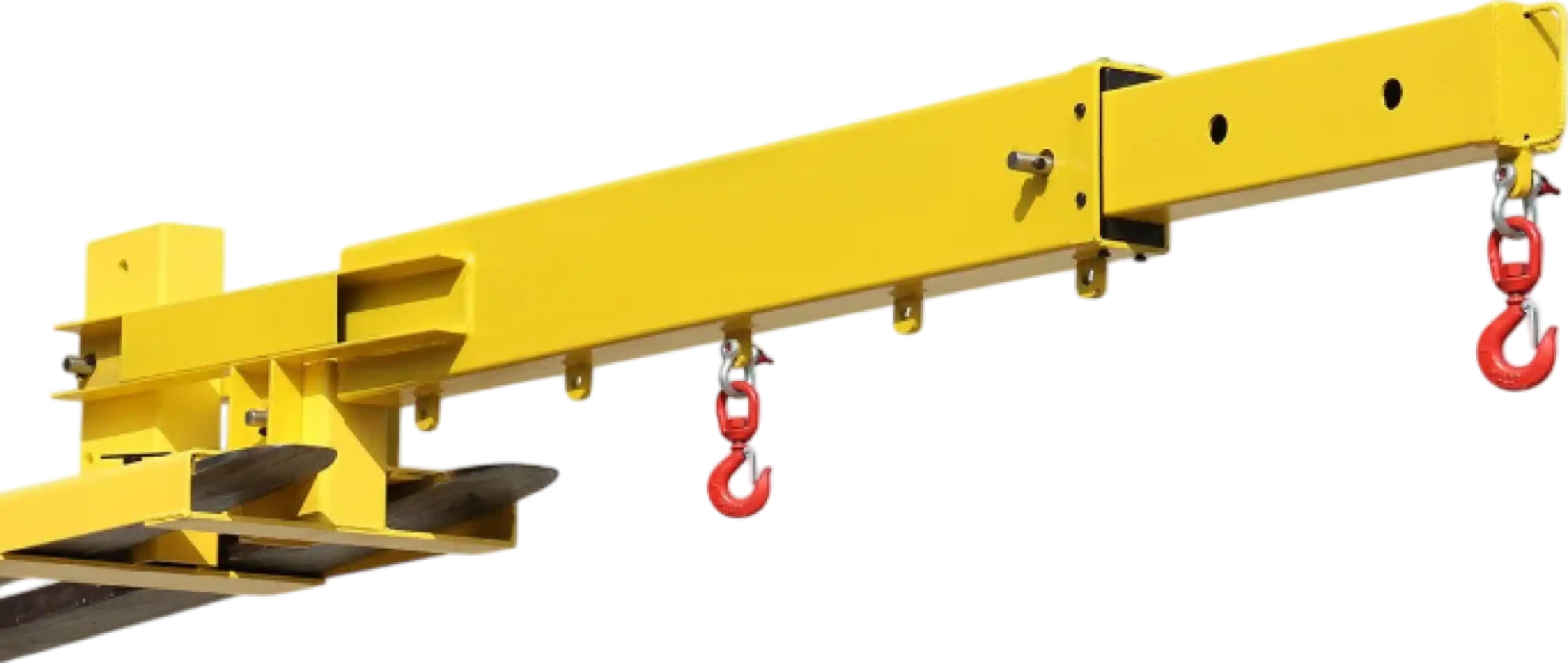 Vevor Adjustable Forklift Jib Boom Crane 6000 Lbs Capacity 2 Hooks Alloy Steel New