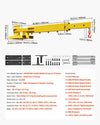 Vevor Adjustable Forklift Jib Boom Crane 6000 Lbs Capacity 2 Hooks Alloy Steel New