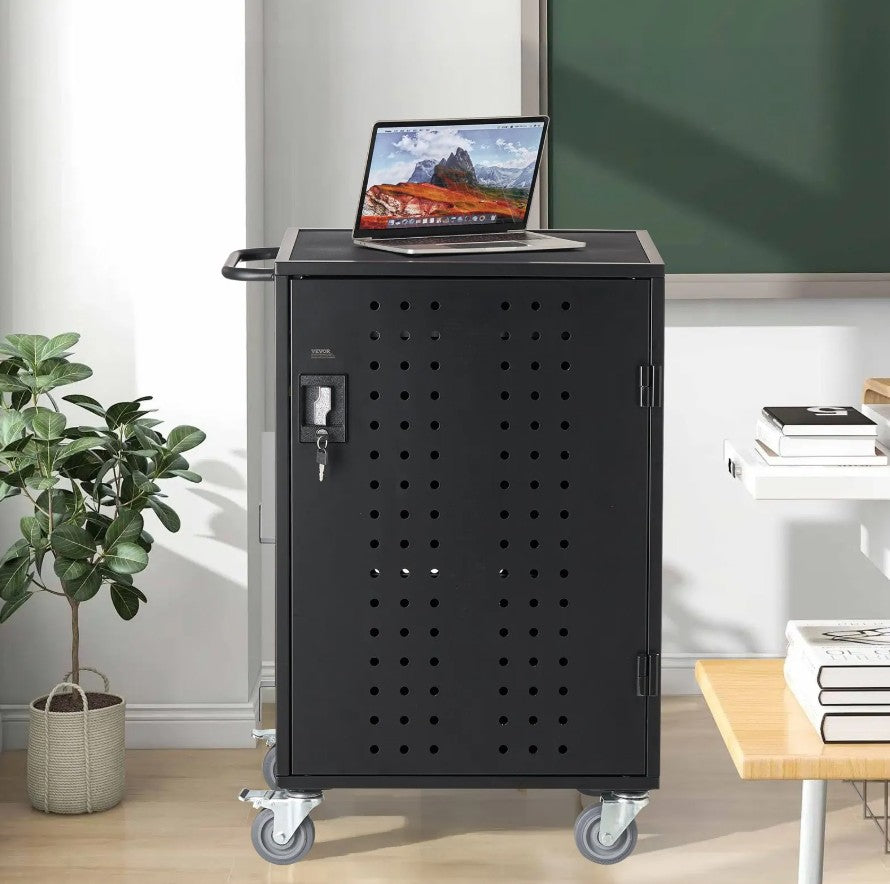 Vevor Mobile Charging Cart 32-Device Capacity for Laptops and Tablets up to 15.6" Screen Size New