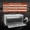 Vevor Underbody Truck Box 36"x17"x18" Aluminum Diamond Plate with Lock Waterproof New