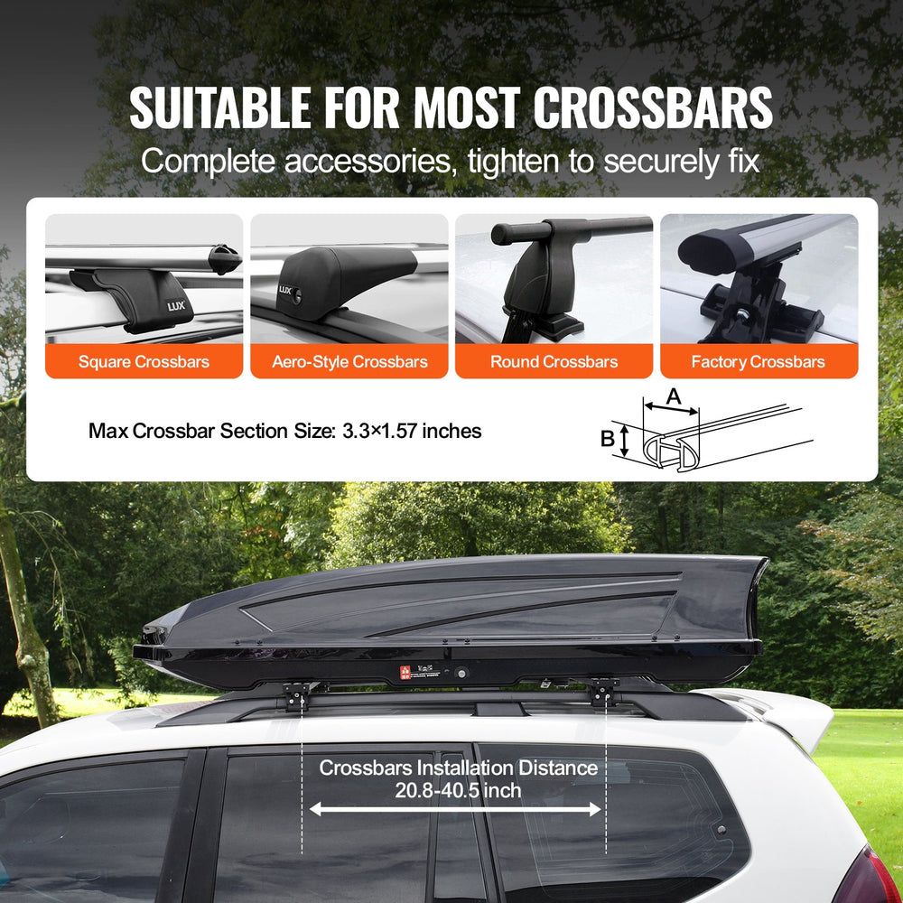 Hard Shell Car Top Carrier Rooftop Cargo Box Carrier,Dual-Side