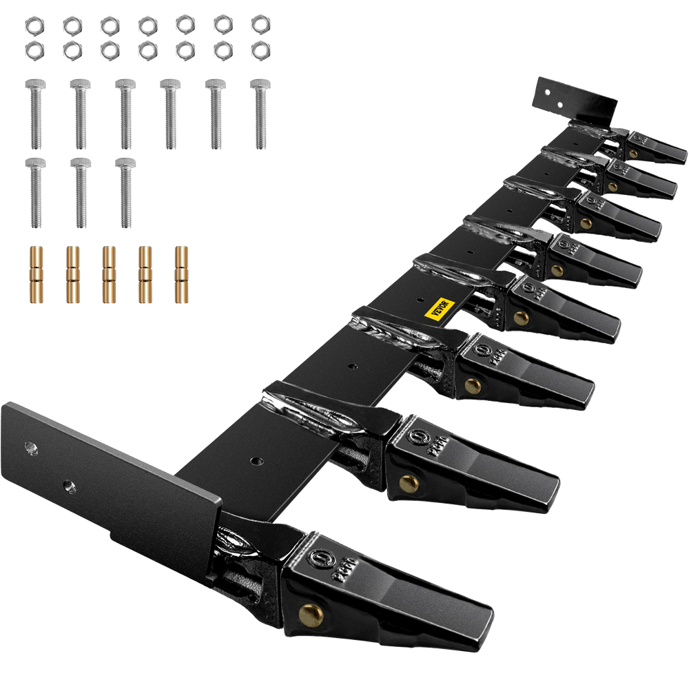 Vevor Bolt-On Tooth Bar Attachment for 72" Bucket 8 Teeth 9.84" Spacing 23TF New