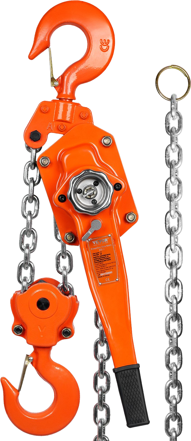 Vevor Manual Lever Hoist 13200 Lbs 6 Ton Capacity 9.2' G80 Galvanized Steel Chain with Weston Break New